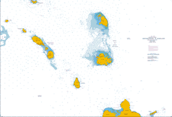 Caribbean Sea. Saint Bartelemy, Saba, Saint Kitts, Navis, Antigua, Barbuda, Monserrat, Guadeloupe. Digital nautical charts for sailing.