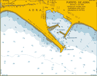 Mediterranean Sea. Spain. Port Adra. Digital nautical charts for electronic navigation.
