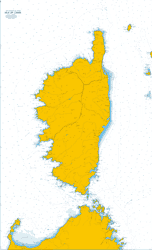 Isle of Corse (Corsica). Digital nautical charts