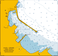 Turkey. Aegean Sea. Gokceada. Kuzu Liman. Digital nautical charts for navigation