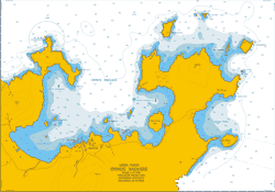 Digital nautical charts for navigation. Mediterranean and Aegean Coast of Greece.