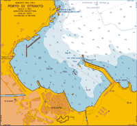 Mediterranean. Adriatic Sea. Italy. Port & Marina Otranto. Digital nautical chart for marine navigation.