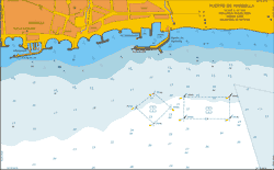 Digital nautical charts for navigation. Mediterranean Coast of Spain.