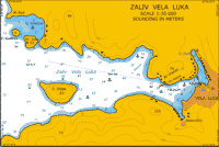 Adriatic Sea. Croatia. Zaliv Vela Luka. Digital nautical chart for Fugawi, Sea Clear, Ozi Explorer.